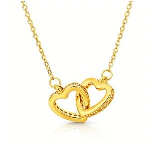 Interlocking Sweetheart Double Heart Necklace Love Series